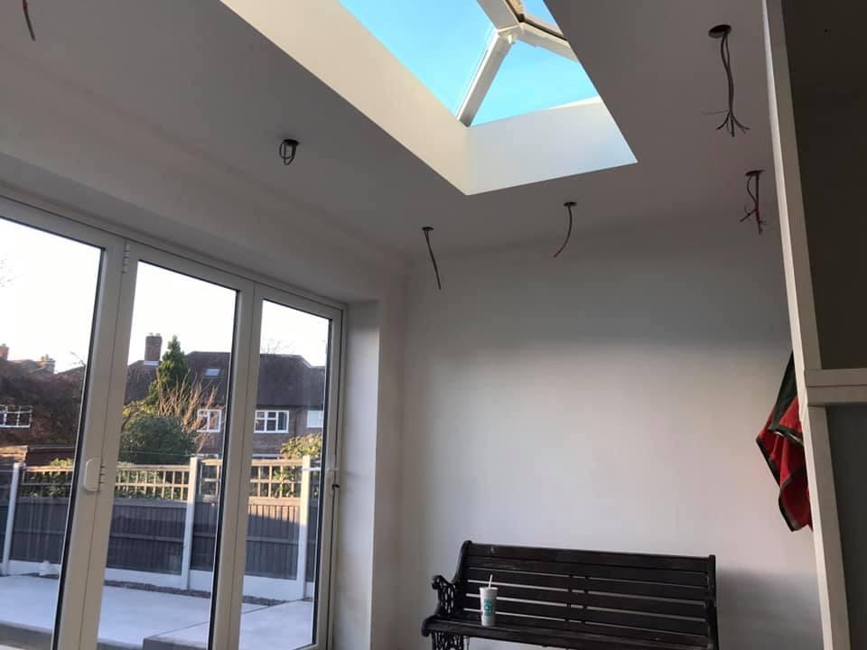 home extension from the inside