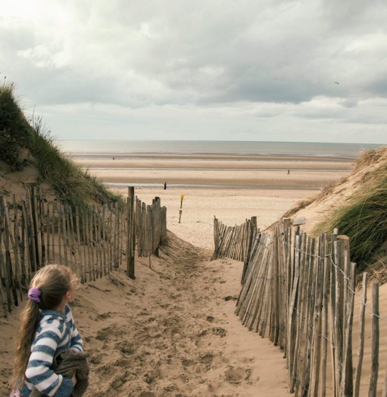 Footpath through the sand dunes at Formby beach